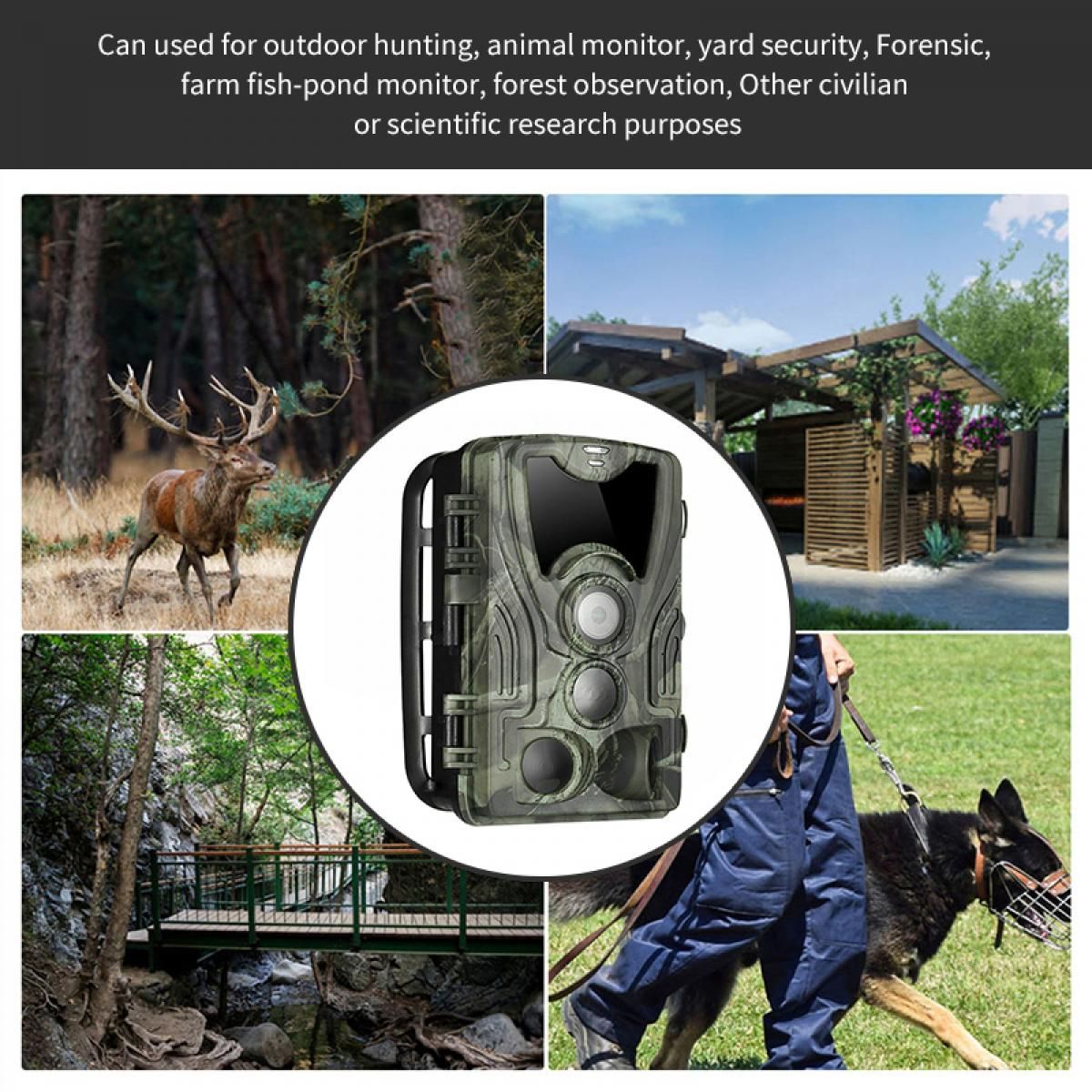 K&F Trail Game Camera 4K WiFi 30MP with 940nm Infrared Outdoor IP65 Waterproof Hunting Infrared Night Vision Camera (KF35.019)