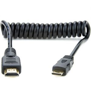 Atomos Coiled Mini-HDMI to Full HDMI Cable 30cm (ATOMCAB008)