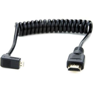 Atomos Coiled Right-Angle Micro-HDMI to HDMI Cable (30 to 45 cm) ATOMCAB007