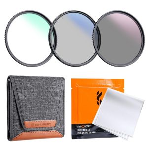 K&F Concept 40.5mm MCUV+CPL+ND4 Lens Filter Kit with Lens Cleaning Cloth and Filter Bag