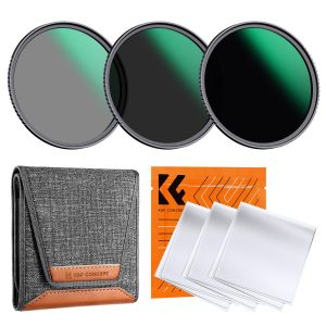 K&F Concept 58mm Nano-D ND8+ND64+ND1000 Lens Filter Kit with 3 Cleaning Cloths and Filter Pouch (SKU.2044V1)