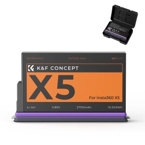 K&F Concept Μπαταρία 2700mAh για Insta360 X5 με Θήκη Αποθήκευσης (KF28.0128)