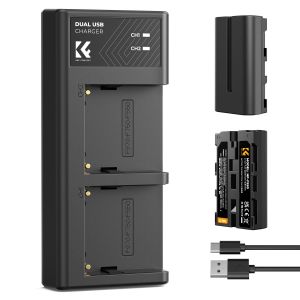 K&F Concept Σετ 2 Μπαταριών NP-F550 2200mAh με Διπλό Φορτιστή LCD (KF28.0046)