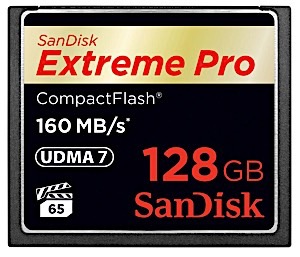 SanDisk 128GB Extreme Pro CompactFlash Memory Card(SDCFXPS-128G-X46)